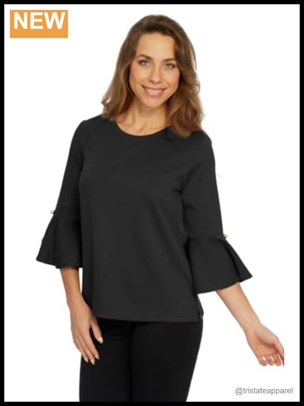 LIOR Womens Zee Soft Knit Top with Pearl Detail